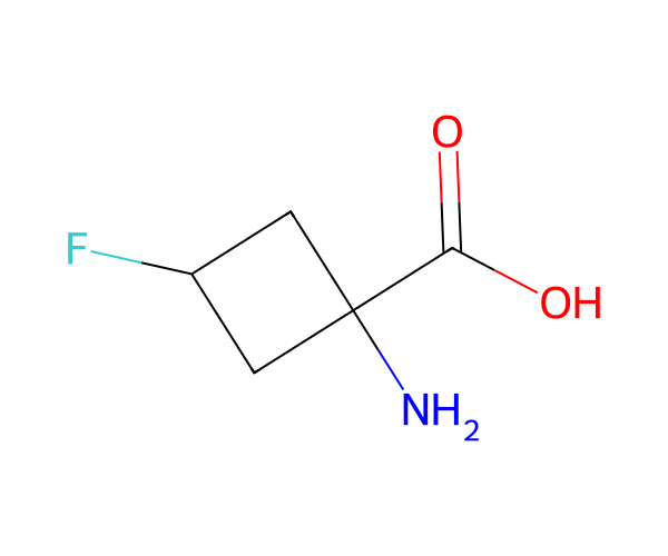 1-氨基-3-氟环丁烷-1-羧酸 structure
