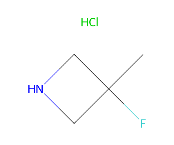 3-氟-3-甲基氮杂环丁烷盐酸盐 structure