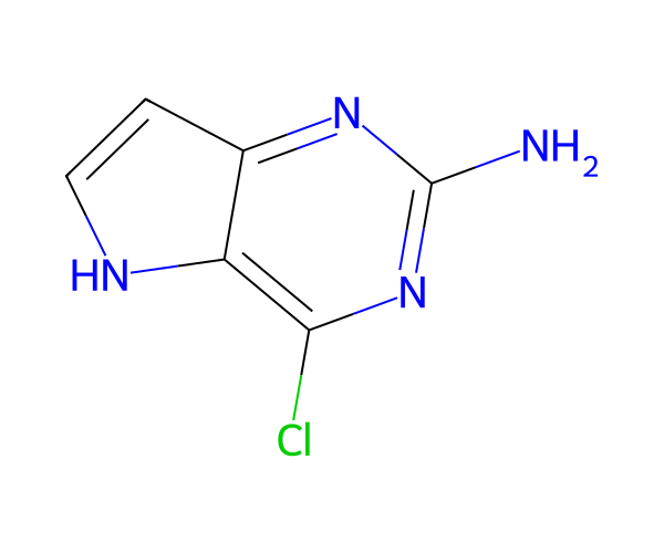 4-氯-5H-吡咯并[3,2-d]嘧啶-2-胺 structure