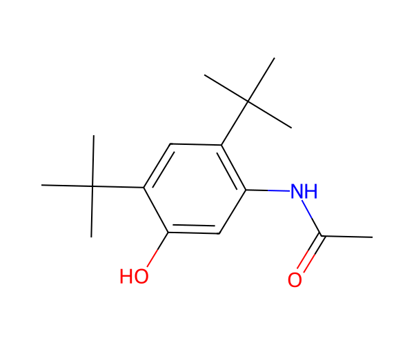 N-(2,4-二叔丁基-5-羟基苯基)乙酰胺 structure