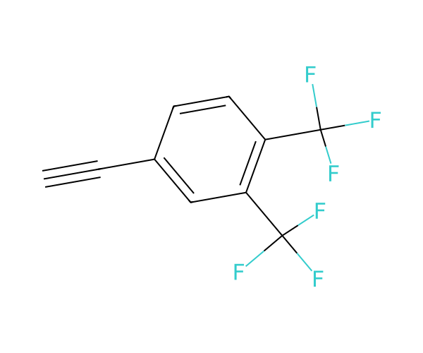 1,2-二(三氟甲基)-4-苯乙炔 structure