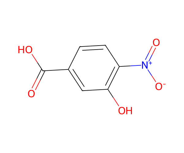 3-羟基-4-硝基苯甲酸 structure